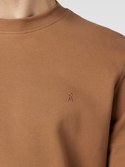 Armedangels Sweatshirt mit Label-Stitching Modell 'MAALTE' Cognac 3