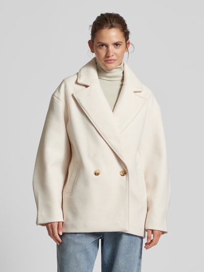 Gina Tricot Lange jas met reverskraag Offwhite - 4