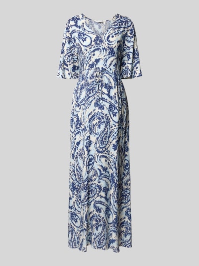 B.Young Maxikleid mit V-Ausschnitt Modell 'MMJOELLA' Blau 2