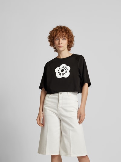 Kenzo Oversized T-Shirt mit Label-Print Black 4