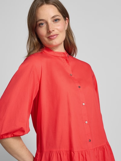 Marc Cain Knielange overhemdjurk met knoopsluiting Koraal - 3