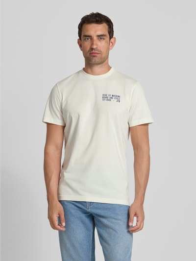 DEUS EX MACHINA T-shirt z nadrukiem z logo Złamany biały 4