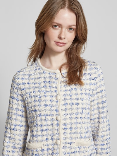 Jake*s Collection Cardigan mit durchgehender Knopfleiste Bleu 3