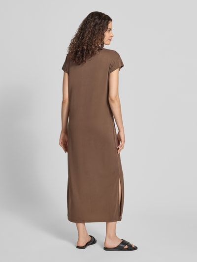 PIECES Rechte vrijetijdsjurk van viscosemix model 'ANORA' Kaki - 5