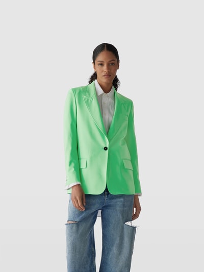 MSGM Blazer aus Woll-Mix mit Knopfverschluss Gruen 4