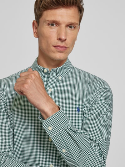 Polo Ralph Lauren Slim Fit Freizeithemd mit Button-Down-Kragen Hellgruen 3