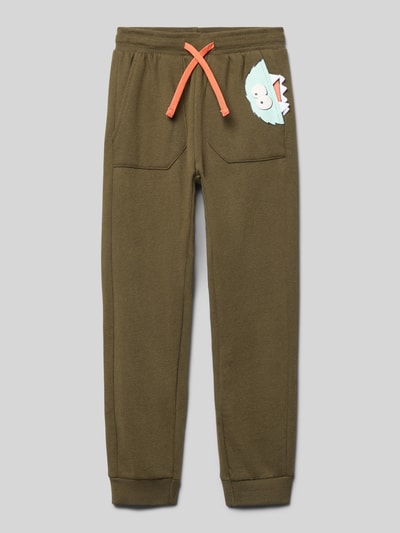Blue Seven Regular Fit Sweatpants mit Pattentaschen Oliv 1