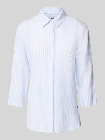 Brax Regular Fit Leinenbluse mit 3/4-Arm Modell 'Vickie' Hellblau 2