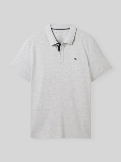 Tom Tailor Regular Fit Poloshirt aus Baumwoll-Viskose-Mix Mittelgrau Melange 2