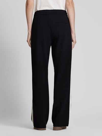 MAC Straight leg stoffen broek met vaste persplooien, model 'Chiara' Zwart - 5