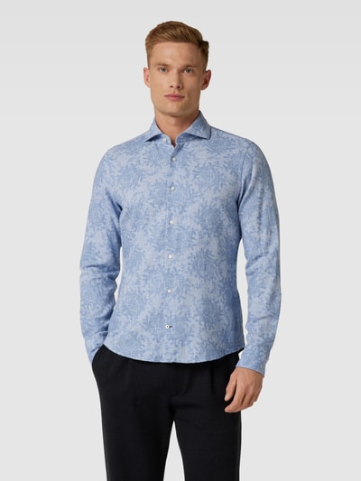 JOOP! Collection Freizeithemd mit Allover-Muster Modell 'Pai' Blau 4