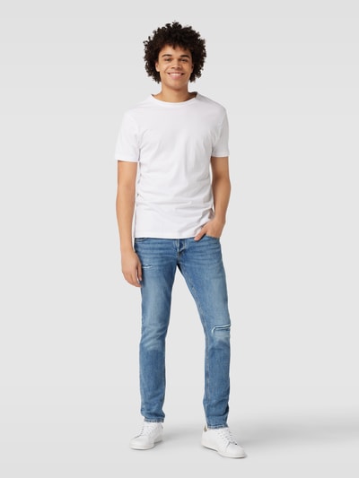 Jack & Jones Jeansy z przetarciami model ‘GLENN’ Niebieski 1