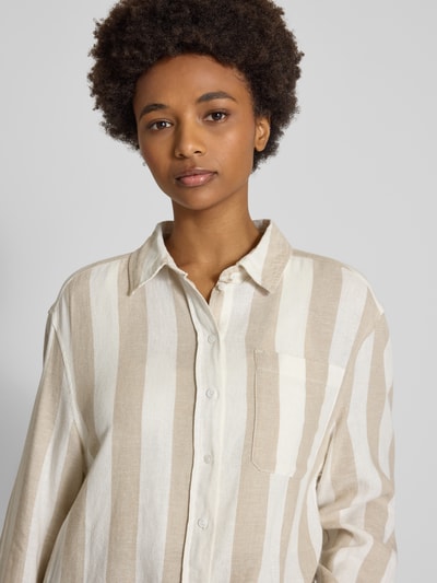 Only Regular Fit Bluse mit langem Arm Modell 'CARO' Ecru 3