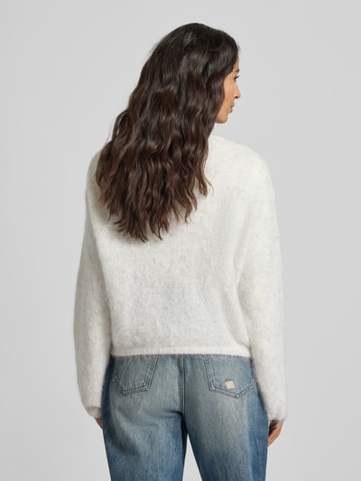 American Vintage Strickpullover mit V-Ausschnitt Modell 'NUNY' Hellgrau Melange 5