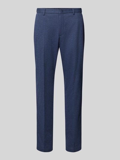 Produktfoto, Fein strukturierte Hose mit Gesäßtaschen Modell 'Rick' von Pierre Cardin in Blau, Slim Fit, Material-Mix mit Viskose-Anteil