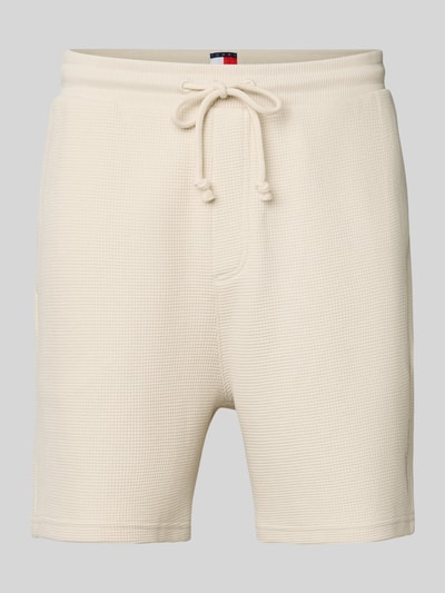 Tommy Jeans Relaxed fit sweatshort met structuurmotief Zand - 2