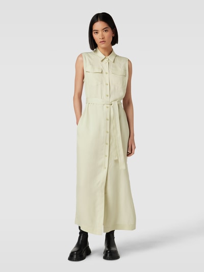 Calvin Klein Womenswear Midi-jurk met platte kraag en klepzakken Lichtgroen - 4