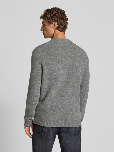 Christian Berg Men Strickpullover aus Woll-Mix  Graphit 5