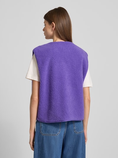 American Vintage Relaxed Fit Weste mit Logo-Patch Modell 'Hoktown' Violett 5