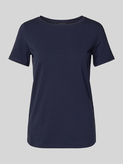 Produktfoto, Slim Fit T-Shirt aus Baumwoll-Mix Modell 'MULTIB' von Weekend Max Mara in Optik: Unifarben, Kurzarm, Label-Stitching-Applikation, Rundhals-Ausschnitt, glatte Textur.