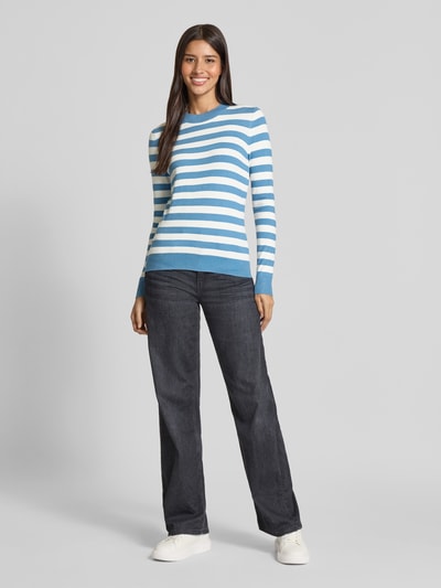 Christian Berg Woman Gebreide pullover met ronde hals Rookblauw - 1