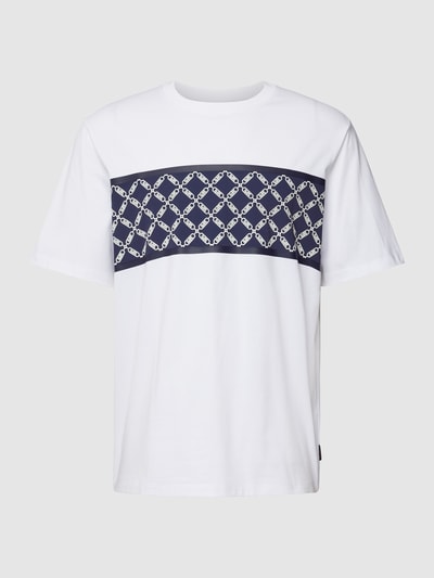 Michael Kors T-Shirt mit Blockstreifen Modell 'EMPIRE STRIPE' Weiss 2