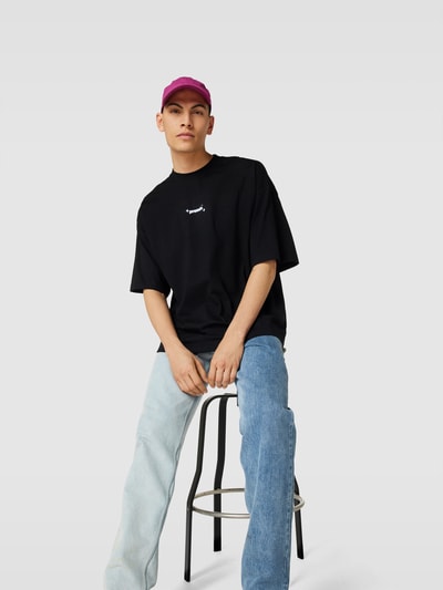 Preach Oversized T-Shirt mit Label-Stitching Schwarz 3
