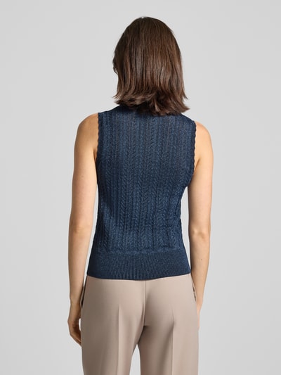Scotch & Soda Tanktop in Strick-Optik Metallic Blue 5