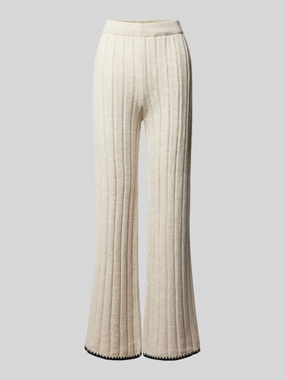 Only Comfort Fit Strickhose mit weitem Bein Modell 'CHICK' Offwhite 2