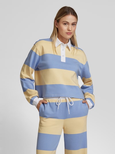 P&C* curated by Veronika Heilbrunner Jersey-Polo mit Streifenmuster Pastellgelb 4