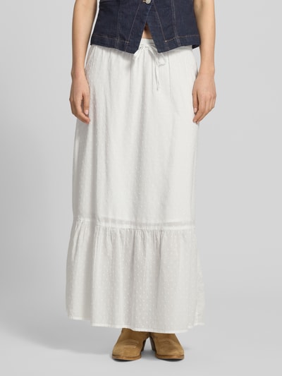 VERO MODA Uitlopende maxi-rok van puur katoen model 'TRINE' Wit - 4