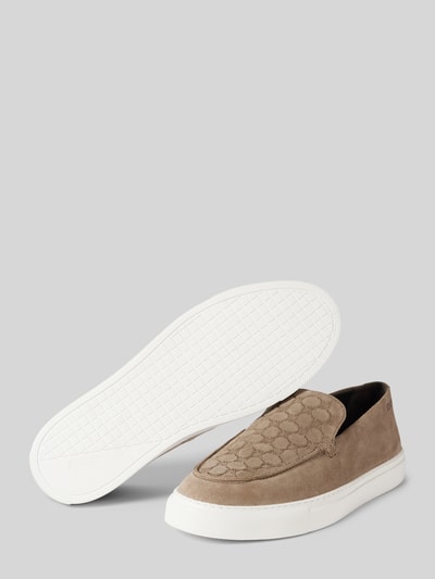 JOOP! SHOES Loafers van leer in effen design Beige - 4