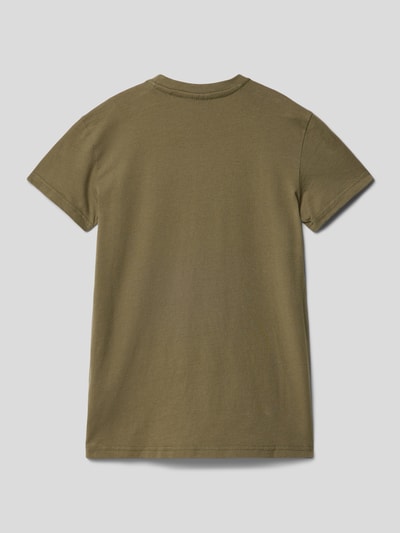 Petrol T-Shirt mit Logo-Print Khaki 3