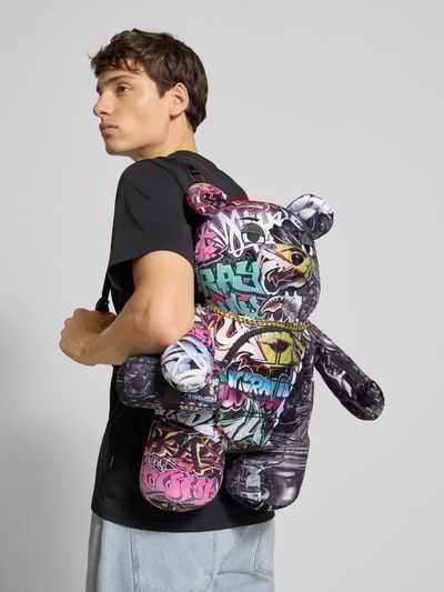 Sprayground Rucksack in Teddy-Optik Modell 'SPLIT CYBERSHARK' Black 1