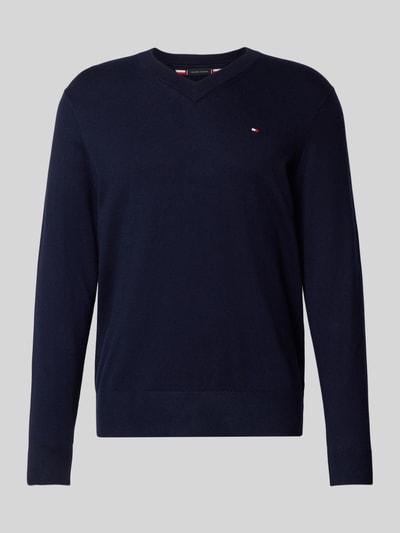 Tommy Hilfiger Regular fit pullover van een mix van katoen en kasjmier Marineblauw - 2