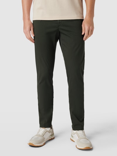 Profuomo Regular fit broek van lyocellmix Donkergroen - 4