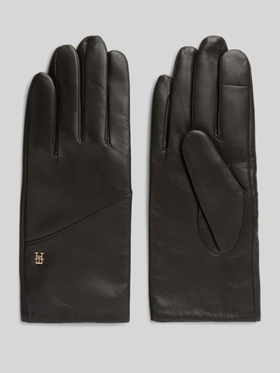 Tommy Hilfiger Handschuhe aus echtem Ziegenleder Dunkelbraun 1