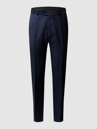 Carl Gross Regular fit zakelijke broek van scheerwol, model 'Sascha' Marineblauw - 2