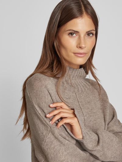 0039 Italy Gebreide pullover met turtleneck, model 'NIMA' Taupe - 3