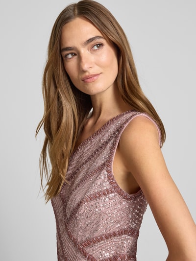 Adrianna Papell Abendkleid mit glitzer-Mesh im One-Shoulder-Design Rosa 3