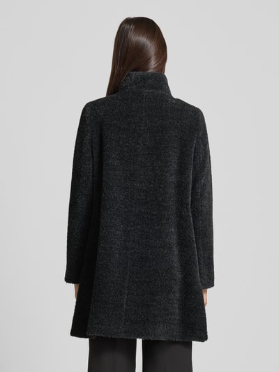 ICONS Cinzia Rocca Wollen jas met opstaande kraag Antraciet gemêleerd - 5