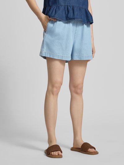 REVIEW Szorty o kroju straight fit w optyce denimu Jasnoniebieski 4