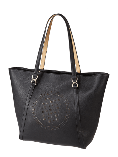 Tommy Hilfiger Shopper mit perforiertem Logo Black 2