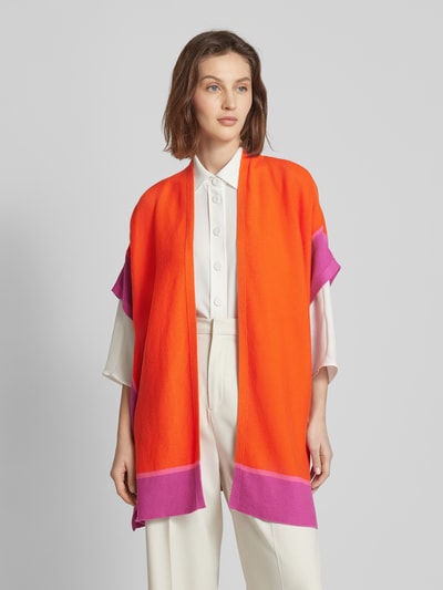 Milano Italy Cape in colour-blocking-design Koraal - 4