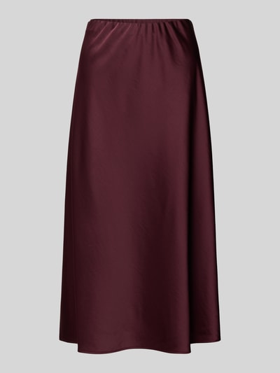 comma Regular fit midirok met viscose, model 'September' Bordeaux - 2
