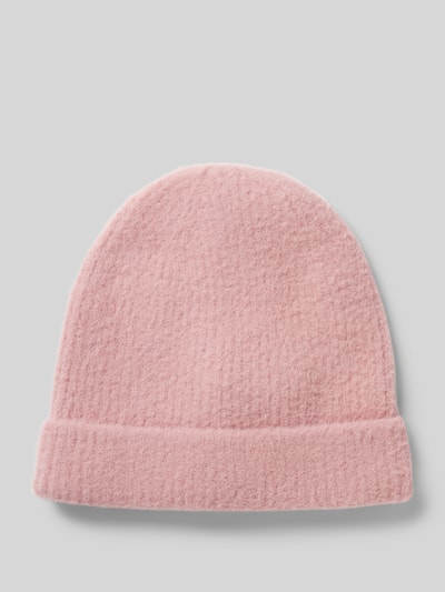 s.Oliver RED LABEL Flauschiger Beanie mit Umschlag Hellrosa 1