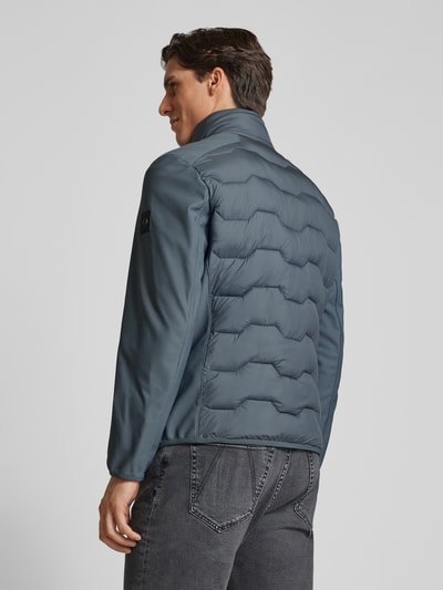 Tom Tailor Regular fit gewatteerd jack met structuurmix Bleu - 5