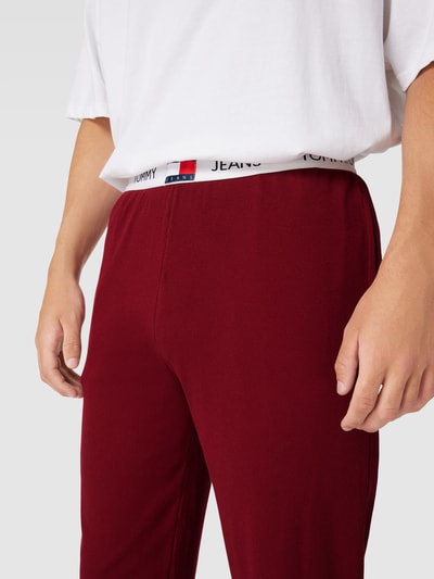 Tommy Jeans Sweatpants met elastische band met logo Donkerrood - 3