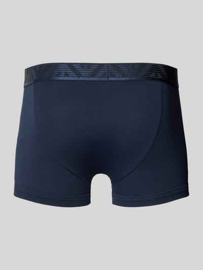 Emporio Armani Trunks mit Label-Bund im 3er-Pack Dunkelblau 3