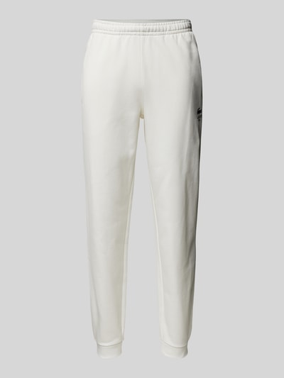 Lacoste Tapered fit sweatpants met labelprint, model 'HERITAGE' Offwhite - 1